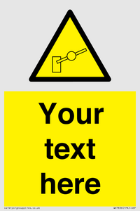 Custom warning barrier